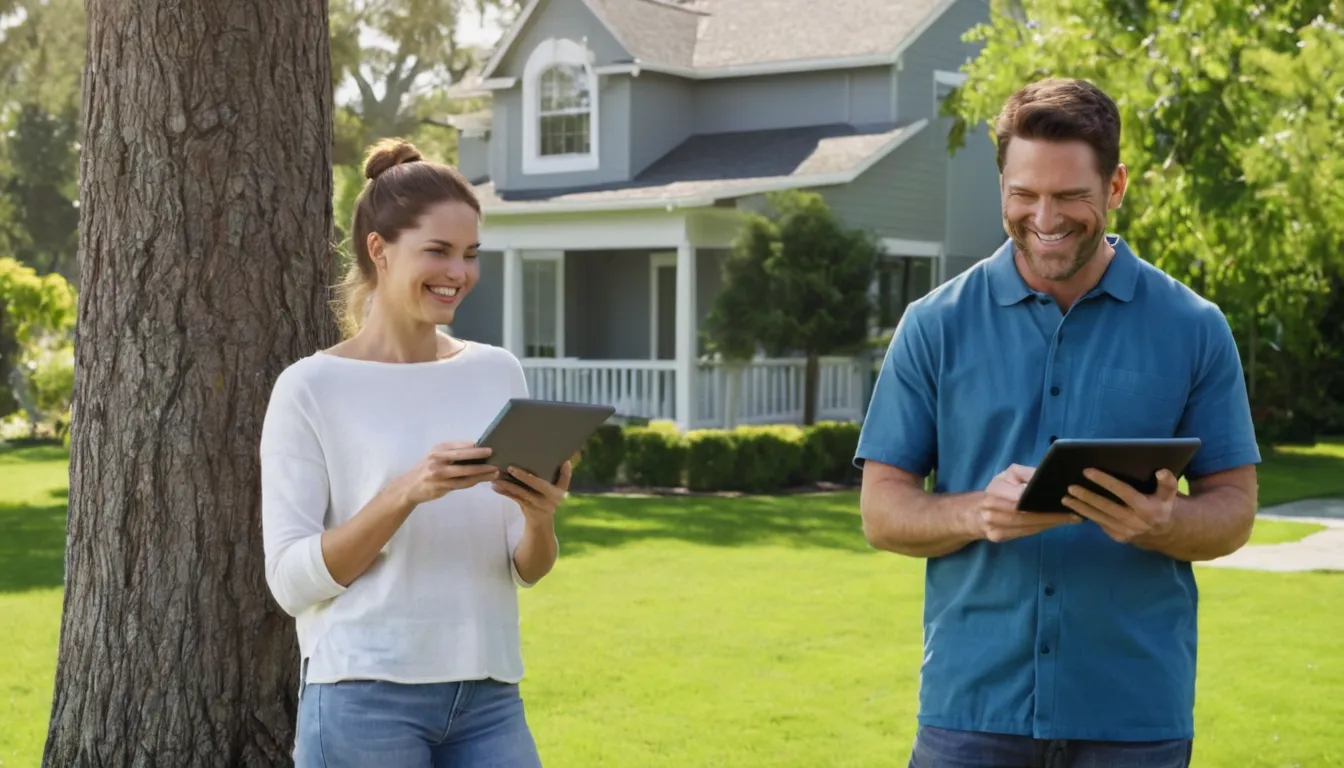 Homeowner reviewing tree photos with a local provider in the Franklin area